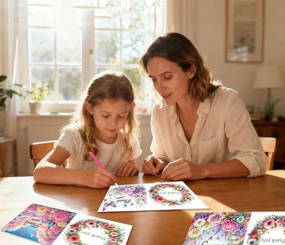 Muzagroo Art Diamond Art Thank You Cards for Adults Diamond Painting Cards - Image 2