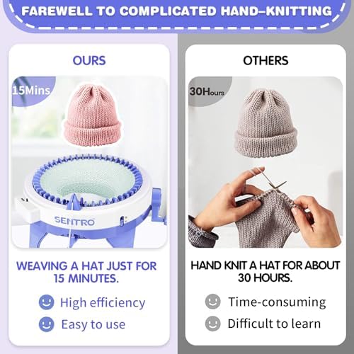 SENTRO Knitting Machine 48 Needles, Knitting Loom Machine with Row Counter - Image 4