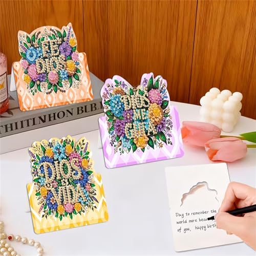 6 pack 3D Jesus Diamond Painting Greeting Cards Kit, Diamond Art Birthday Cards with Envelopes,DIY Thank You Card Making Craft for Adults,Handmade Greeting Card Supplies Gift Idea (Jesus) - Image 5