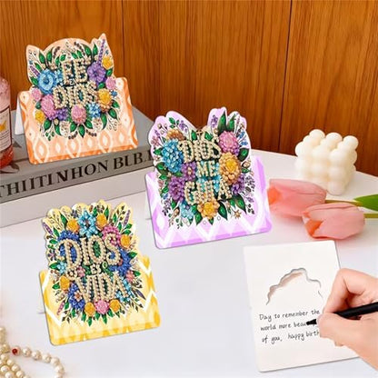 6 pack 3D Jesus Diamond Painting Greeting Cards Kit, Diamond Art Birthday Cards with Envelopes,DIY Thank You Card Making Craft for Adults,Handmade Greeting Card Supplies Gift Idea (Jesus) - Image 5
