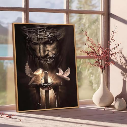 Jesus Paint by Numbers Kit for Adults Framed Canvas 12X16 in, Frameworkless - Image 2