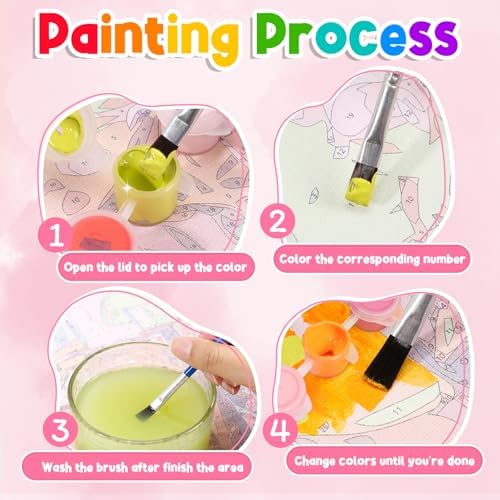 ZUVRDIAI Adults' Paint by Number Kits, Shih Tzu Dog, Flower Meadow, Paint by Number Kits on Canvas, DIY Oil Paintings for Beginners Arts and Crafts, 40x50cm No Frame - Image 7