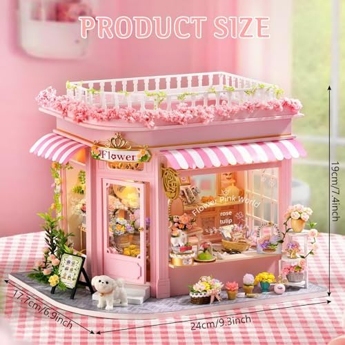 Dollhouse Kit, DIY Miniature House Kit w/LED Lights for Adults - Image 2