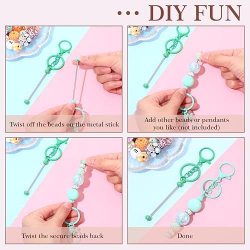Tondiamo 24 Pcs Beadable Keychain Bar - Image 5