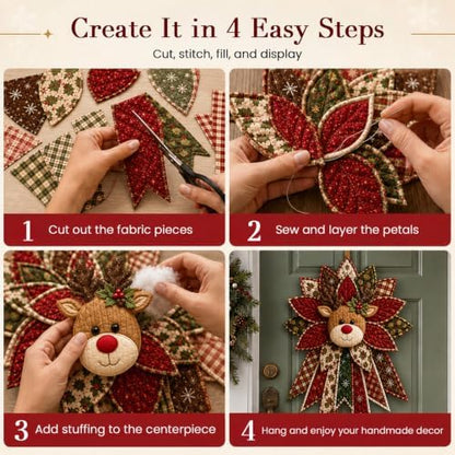 Daily Partner Quilted Christmas Door Hanging DIY Sewing Kit (C) - Image 5