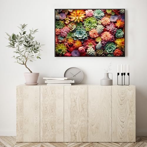 Ycydilirab Succulent Paint by Numbers Kits for Adults-Succulent Paint by Number for Adults,Easy Paint by Numbers on Canvas for Home Wall Decoration and Gifts 16X20 inch - Image 3