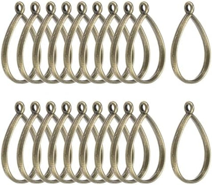 M METERXITY 20-Pack Open Bezels for Resin, Teardrop Shape Open Back Bezel Pendants for Resin Jewelry Making/DIY Earrings Necklace, Alloy Hollow Frame Pendants [Bronze Tone] by MMETERXITY