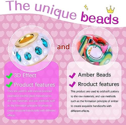 AIPRIDY Charm Bracelet Making Kit,Unicorn Mermaid Crafts Gifts Set Can Inspires Imagination and Creativity,Jewelry Making Kit Perfect Gifts for Girls 5-12 Years Old (72 Pieces Rose) - Image 2