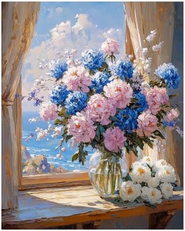 AUKELHJ Paint by Numbers Kit for Adults Beginner, Vase Flowers, 16X20 Inch by Unknown