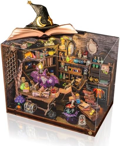 Book Nook Kit for Adults - Dollhouse with 70+ Accessories by CUBiKRAFT