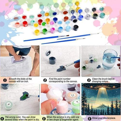Arttoplus UFO Paint by Numbers Kit for Adults Beginner 16x20 inch - Image 6