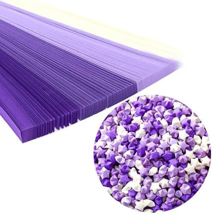 Origami Paper Stars, Colorful Handcraft Origami Lucky Star Paper DIY Paper Arts Creativity Hand Art Crafts (Purple gradient (1350) sheets) by Hvogvok