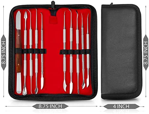 SURGICAL ONLINE Stainless Steel Wax Carvers Set, Pottery & Polymer Clay Tools, Sculpting Kit with Carrying Case - Image 2
