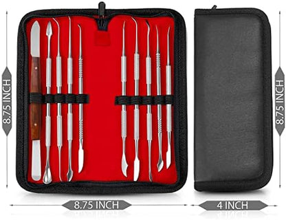 SURGICAL ONLINE Stainless Steel Wax Carvers Set, Pottery & Polymer Clay Tools, Sculpting Kit with Carrying Case - Image 2