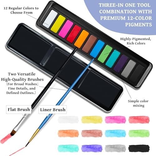 Kalysky Watercolor Workbook for Beginners with Paints Set for Adults - Image 3