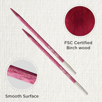 KnitPro Dreamz Interchangeable Circular Needles 4" (10cm) | US Size 6 (4mm) - Image 2