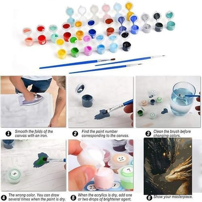 BYGFHLYW Animal Dragon Paint by Numbers Kit for Adults Beginners - Image 7