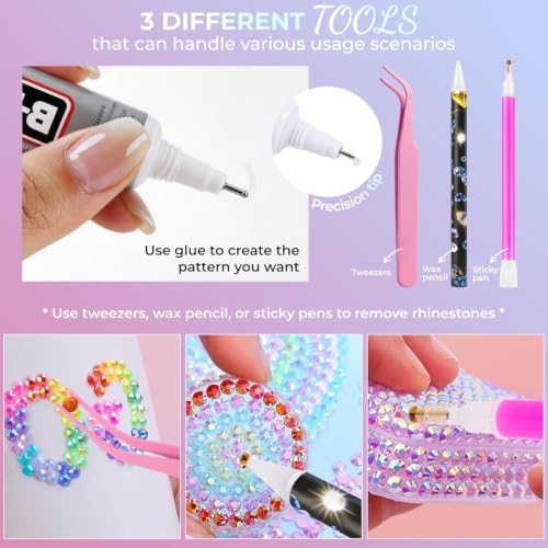 Bedazzling Kit 40000Pcs 40 Colors 3mm Resin Jelly Rhinestones - Diamond Art - Image 5
