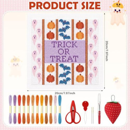 XunYee Needlepoint Canvas Kit, Halloween Trick or Treat - Image 2