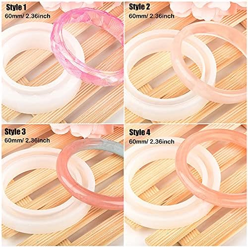 Woohome 15 PCS Resin Silicone Mould for Ring Bracelet Jewelry Casting With Plastic Droppers - DIY Epoxy Craft Making - Image 6