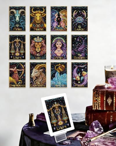 forever young Minigem Zodiac Diamond Art Kits, 5x7 Inch Postcard-Style - Image 6