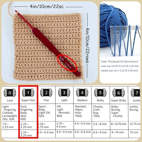 Yarn for Crocheting and Knitting 12 * 1.76 Oz (50G) /195yd, Fine/Fingering Weight (1), 60% Cotton 40% Acrylic Soft Yarn kit for Making Granny Squares and amigurumi (Spring) - Image 3