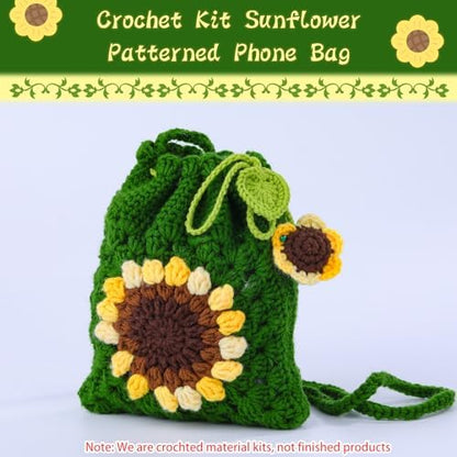 Fedmut Crochet Kit for Beginners Adult, Includes Deep Green Yarn, Hooks, Stitch Markers, Video Tutorials, Ideal for All Ages & Gifts - Image 5
