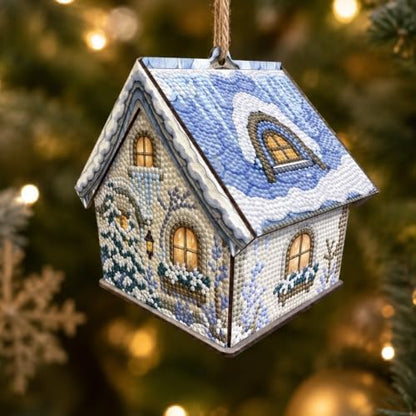FRANDEK Wooden House Diamond Art Painting Kit for Adults (Winter Snow) - Image 3
