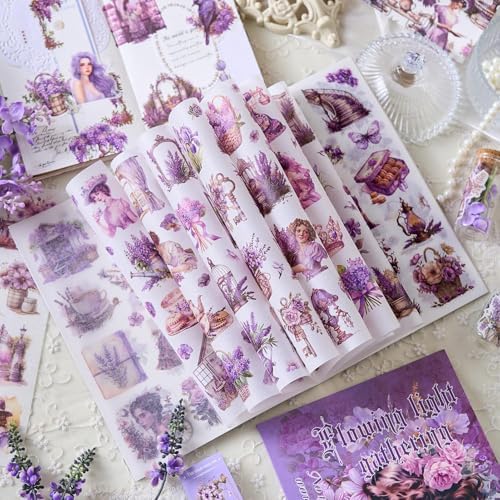 Journaling Sticker Book, 450+ Pre-Cut Vintage Scrapbook Stickers, Junk Journal Supplies, Aesthetic Washi Stickers for Scrapbooking Journaling for Adults, Decorative Ephemera Bullet Planner Arts Craft - Image 3