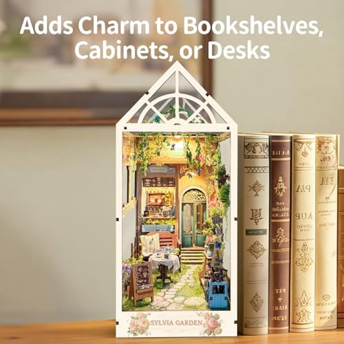 BELEEV Book Nook Kit for Adult and Teens,3D Wooden Puzzle (Sylvia Garden) - Image 2