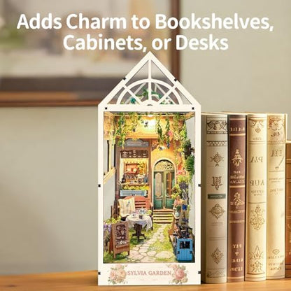 BELEEV Book Nook Kit for Adult and Teens,3D Wooden Puzzle (Sylvia Garden) - Image 2