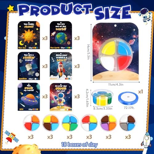 Capoda 18 Sets Outer Space Air Dry Clay Kit for Kids Space Craft Kit Gifts - Image 2
