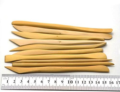 COMIART 10pcs Wooden Polymer Clay Pottery Play Dough Modeling Tools - Image 5