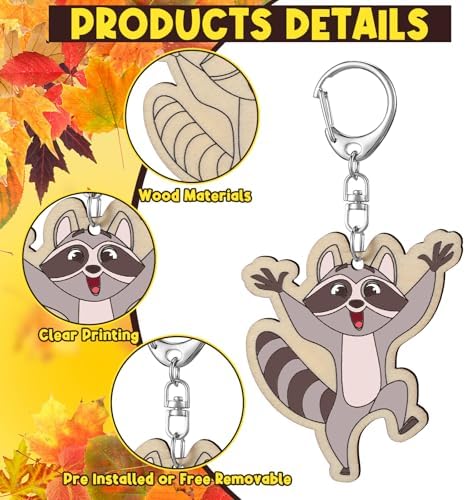 RattanView 24 Pcs Camp Craft Keychains DIY Keychain, 12 Styles - Image 3