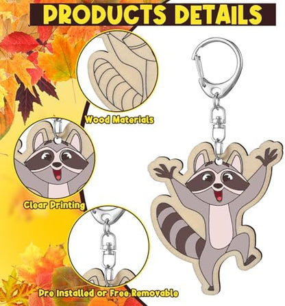 RattanView 24 Pcs Camp Craft Keychains DIY Keychain, 12 Styles - Image 3