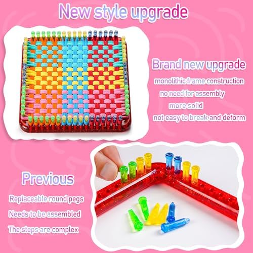 CCTVRTV Weaving Loom Kit Toys for Kids and Adults, DIY Arts and Crafts - Image 2