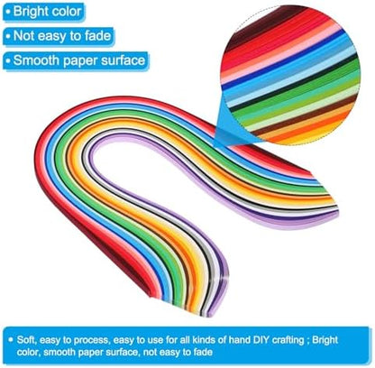 PATIKIL 520pcs Quilling Strips Paper 3/16"(5mm) 39cm Origami Paper Quilling Strip for Art DIY Hand Craft 26 Colors - Image 3