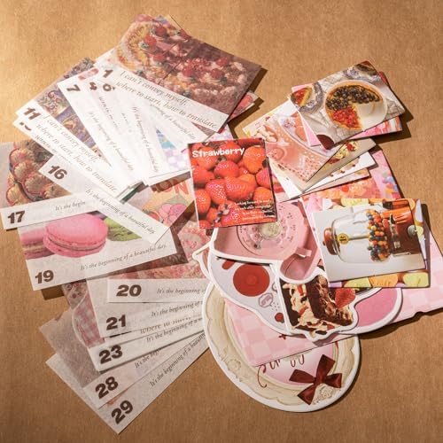 YagCu Scrapbook Kit for Beginners, Aesthetic Junk Journal Supplies, Scrapbooking and Journaling Materials, Bullet Journals Stationery, Planner DIY Arts Craft, Women Adults - Image 7