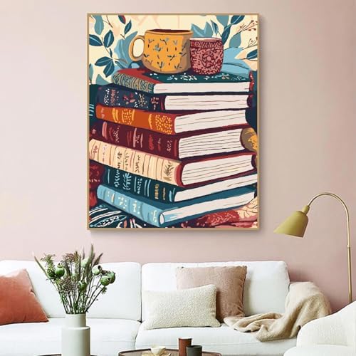 ZRIZQ Paint by Numbers Kit for Adults Beginner,Books,16x20 - Image 3