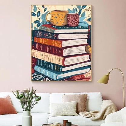 ZRIZQ Paint by Numbers Kit for Adults Beginner,Books,16x20 - Image 3