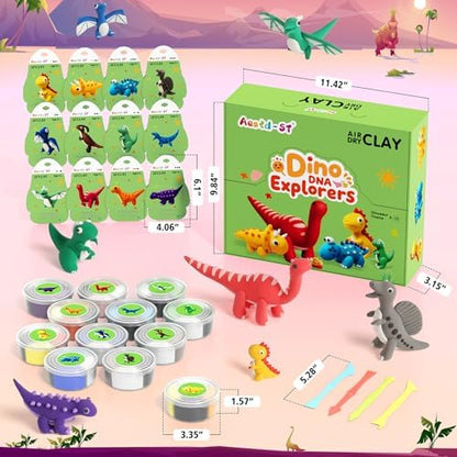 Aestd-ST Air Dry Clay Kit - Dinosaur Theme, Modeling Clay for Kids - Image 2