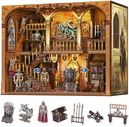 NookMaster Royal Knight Book Nook Kit, DIY Miniature Dollhouse Kit by Follow