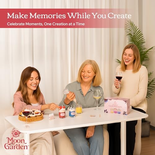 Moon Garden Candle Making Kit, Dessert Theme DIY Candle Kit for Adults, Fragrence Oils, Soy Wax Whip Cream and Toppings, The Complete Craft Set - Gift for All Loved Ones - Image 4
