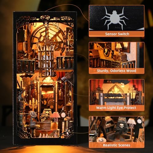 Book Nook Kit, Book Nook Kits for Adults DIY Booknook Model Build - Image 4