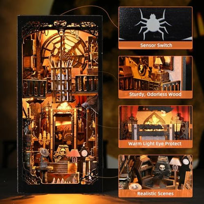Book Nook Kit, Book Nook Kits for Adults DIY Booknook Model Build - Image 4