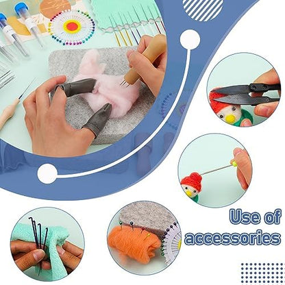 Mayboos Needle Felting Kit, 6"x6" Needle Felting Pad Tools - Image 6
