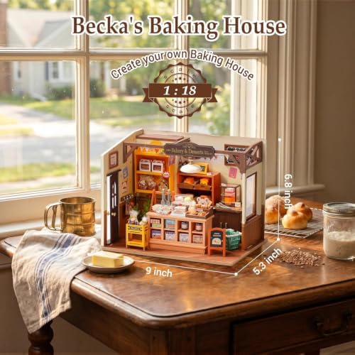 Rolife Becka's Bakery Miniature House Kit with LED Lights - Image 2