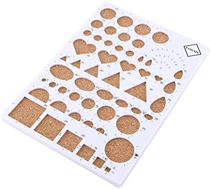 SUNGOOYUE Paper Quilling Tool Kit Plastic Wood Metal Slotted Quilling Pen with Template Board 40 Pins Tweezer for DIY Paper Craft Scrapbook Card Making Adults Beginners (White) - Image 3
