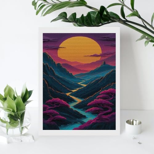 Reccmeny Luxury Papercraft Mountains DIY Gem Art Painting Kit - Image 4