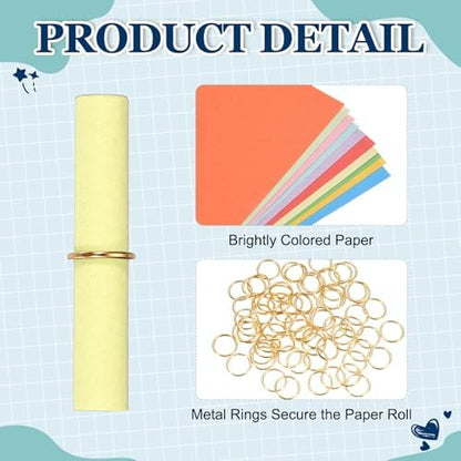MECCANIXITY 120Pcs Message Paper Scrolls 3x6cm Lucky Wishing Light Yellow - Image 3